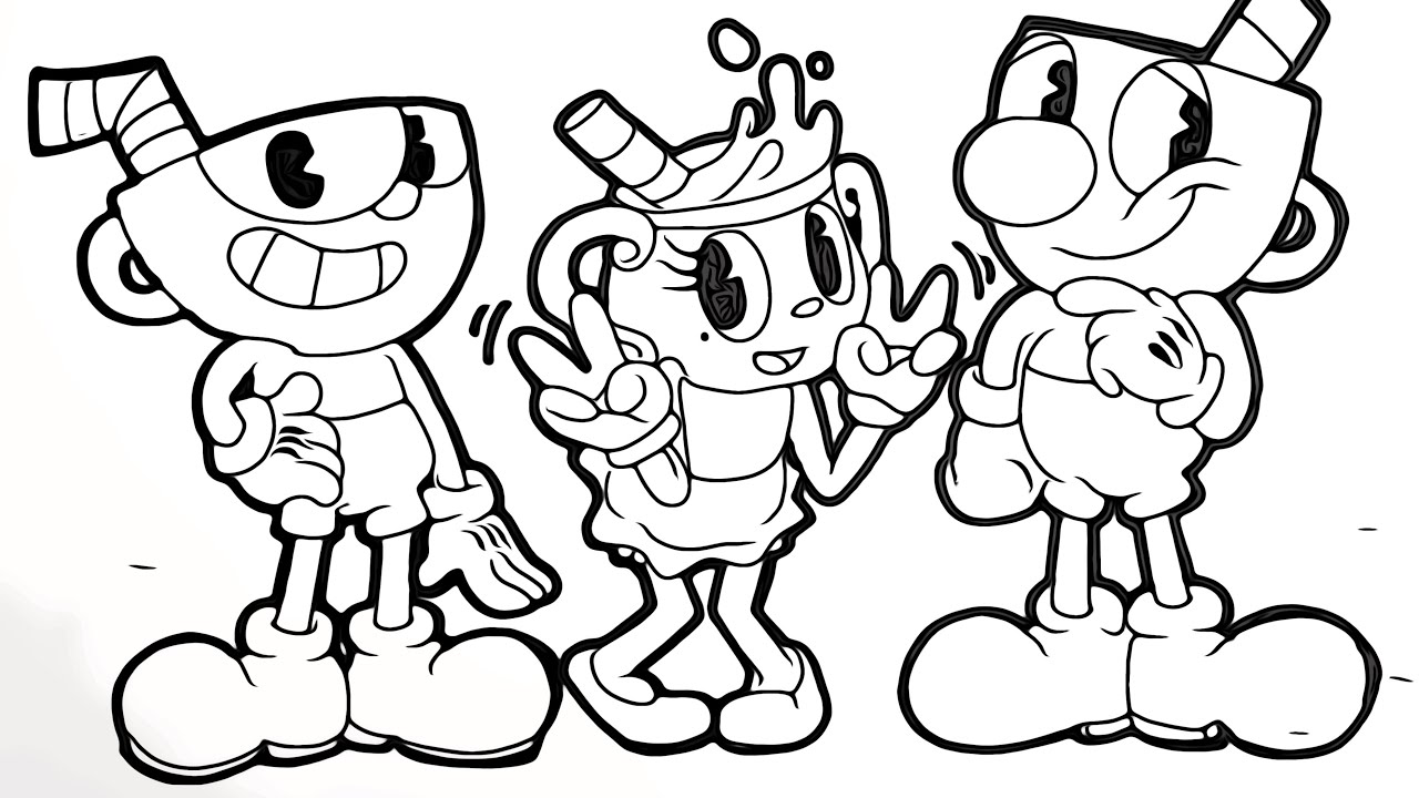 Cuphead coloring pages