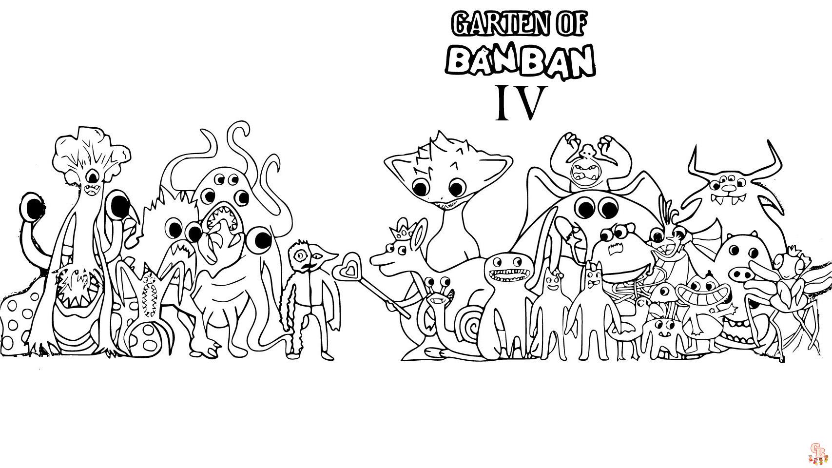 Garten of banban coloring pages free printable easy to color