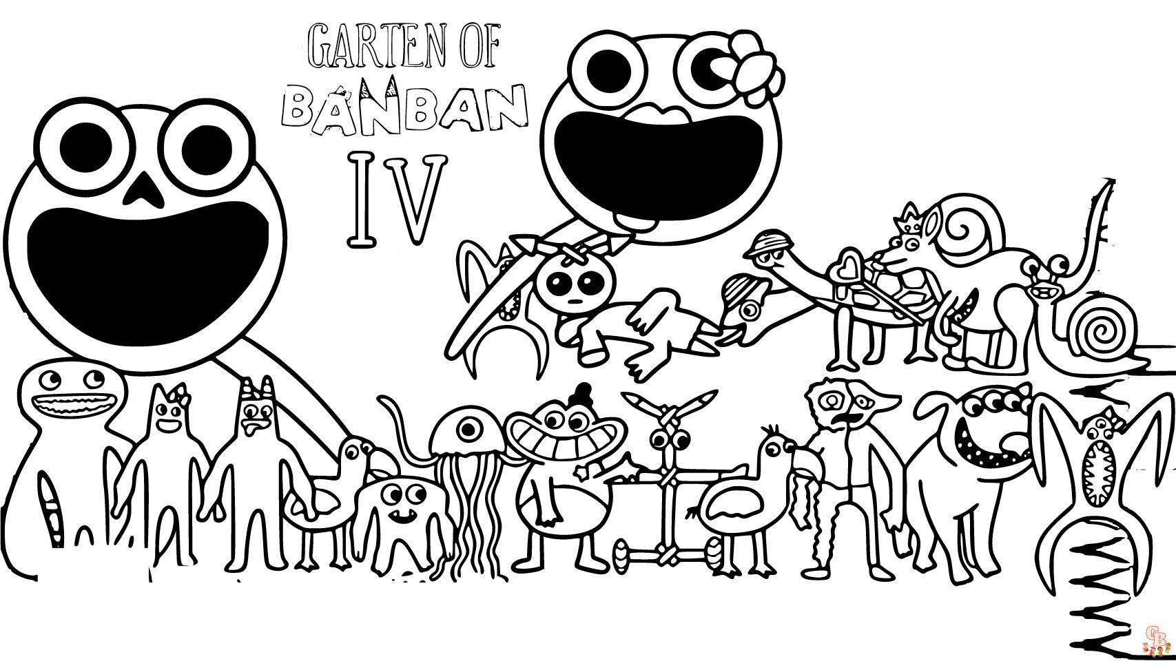 Garten of banban coloring pages free printable easy to color