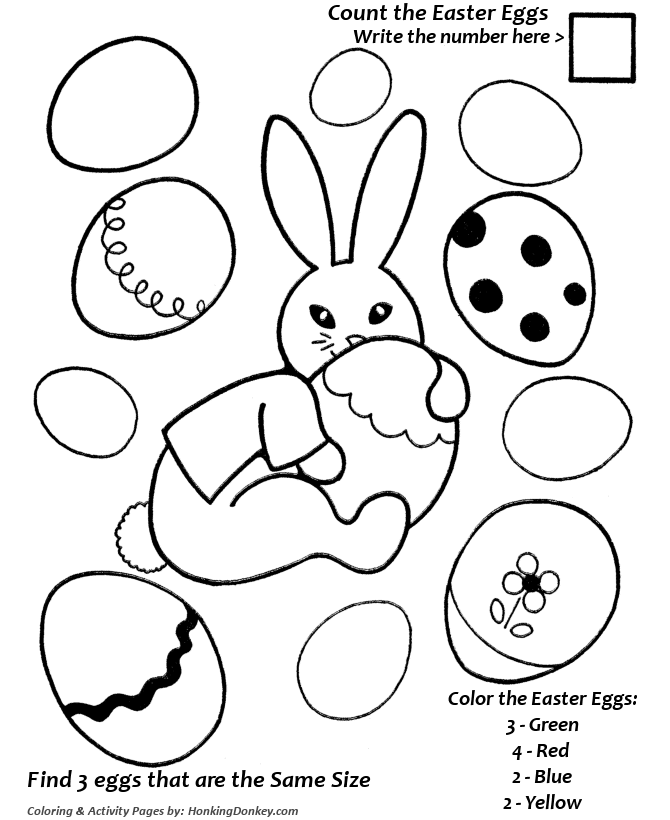 Easter egg coloring pages