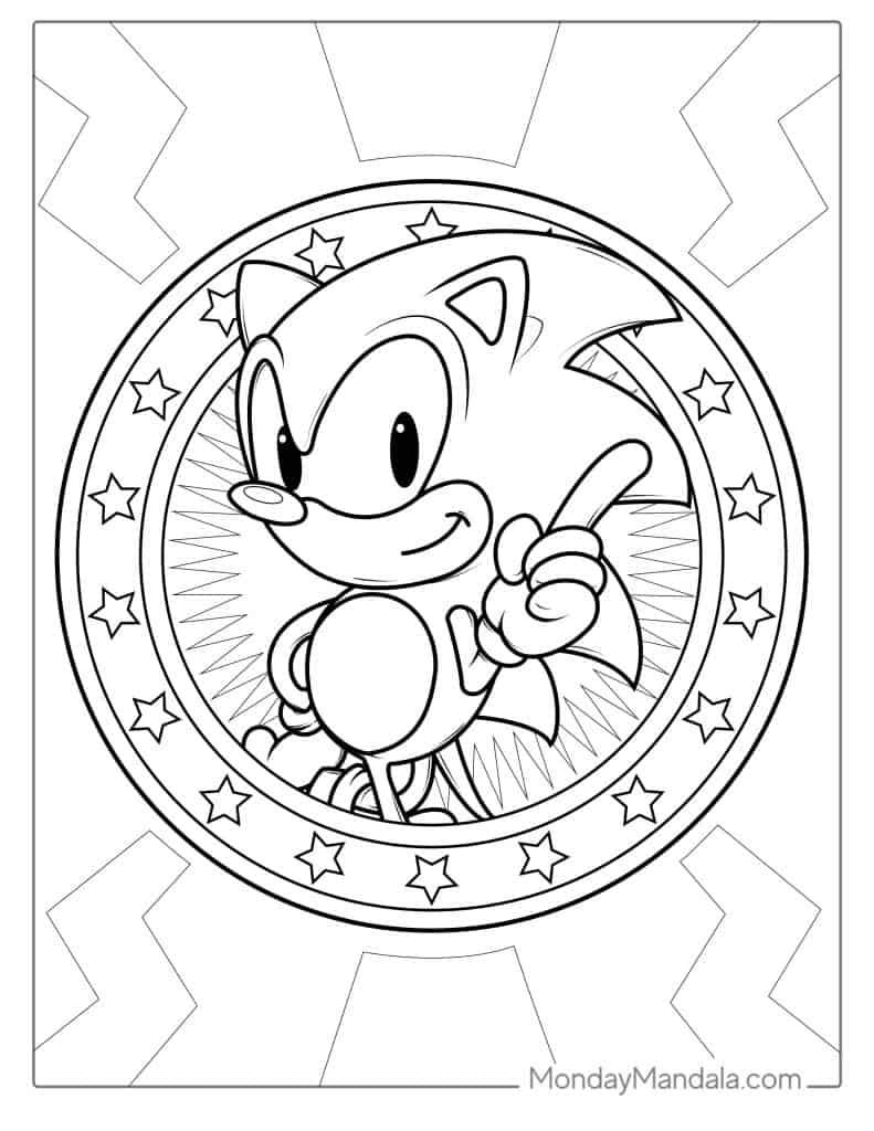 Sonic coloring pages free pdf printables