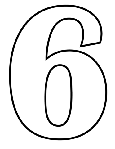 Number coloring page free printable coloring pages