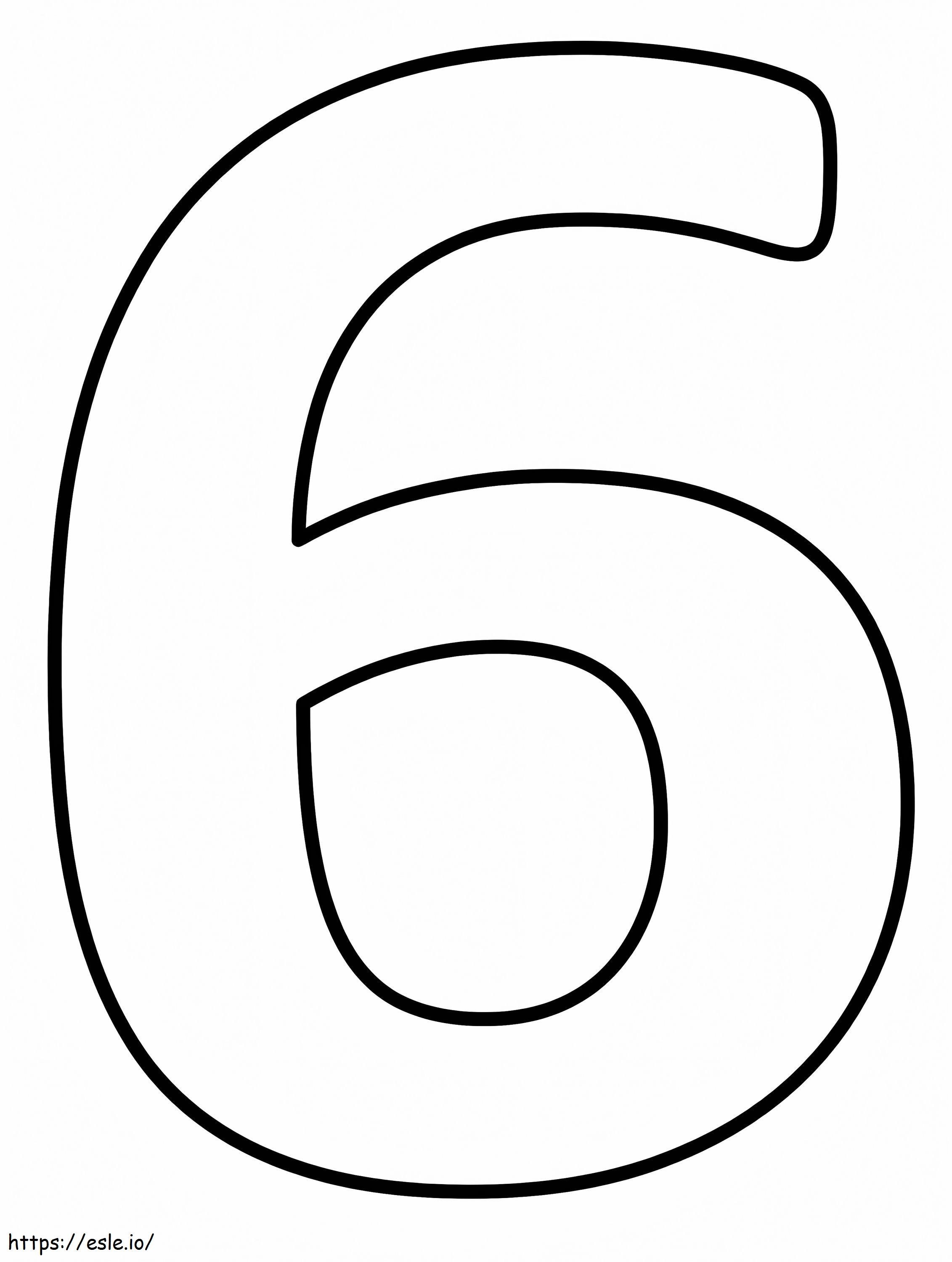 Printable number coloring page