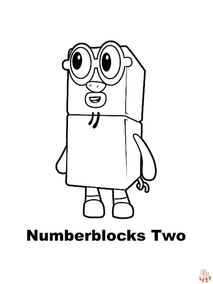 Numberblocks coloring pages easy fun for kids