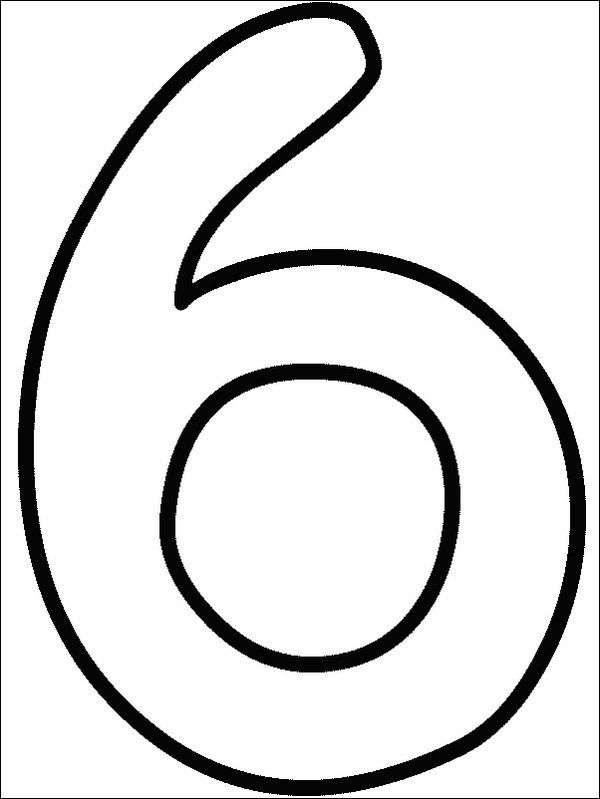 Numbers coloring page