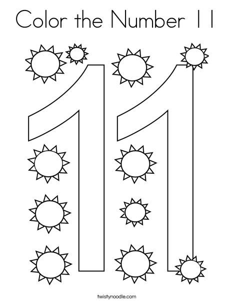 Color the number coloring page