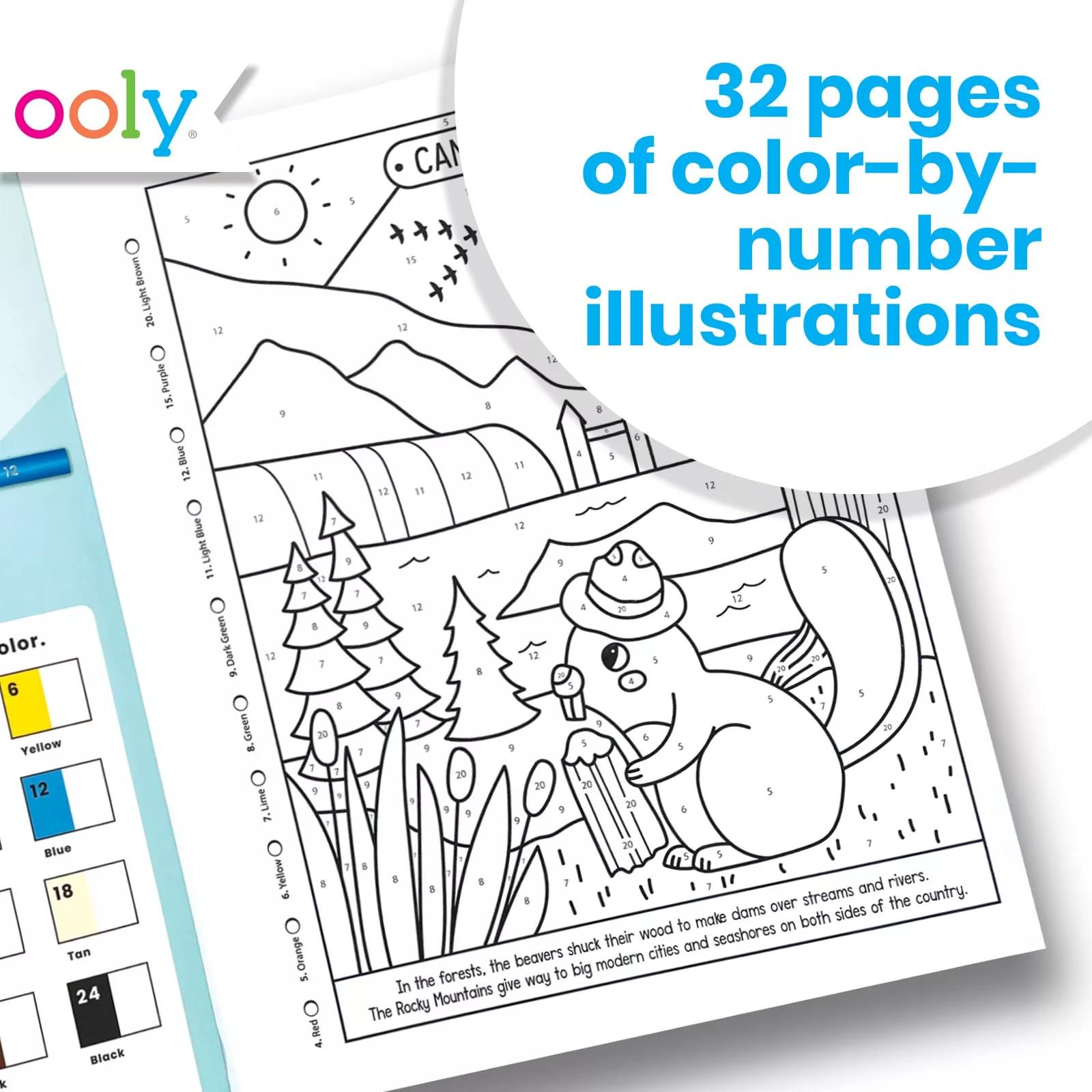 Color by numbers coloring book