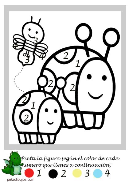 Dibujos por nãºmeros para colorear y pintar preschool colors preschool activities coloring pages