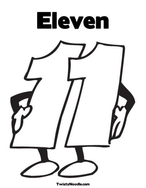 Eleven coloring page coloring pages coloring pages for kids coloring for kids