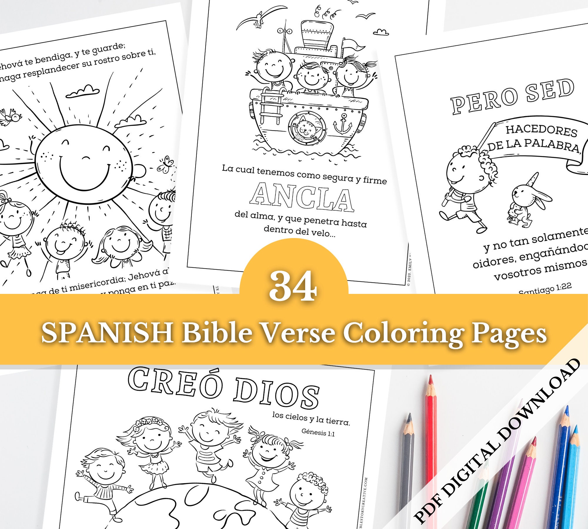 Spanish bible verse coloring pages for kids rv