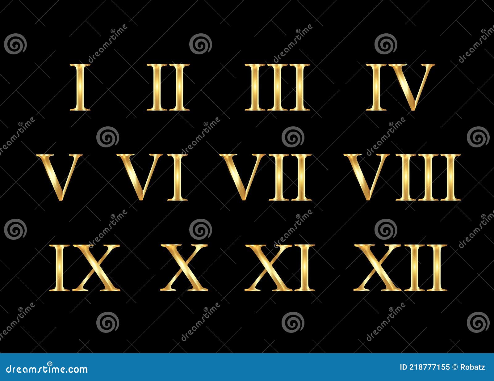 Numerals set stock illustrations â numerals set stock illustrations vectors clipart