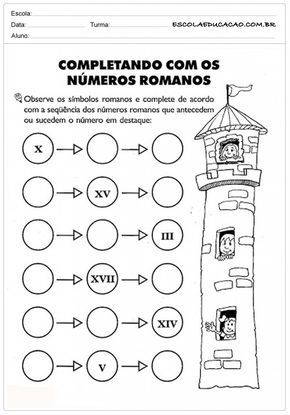 Resultado de imagen para numeros romanos para colorear nãºmeros romanos romanos numero romano