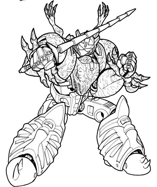 Beast wars grimlock prelim by kingoji on deviantart coloring pages transformers coloring pages mario coloring pages