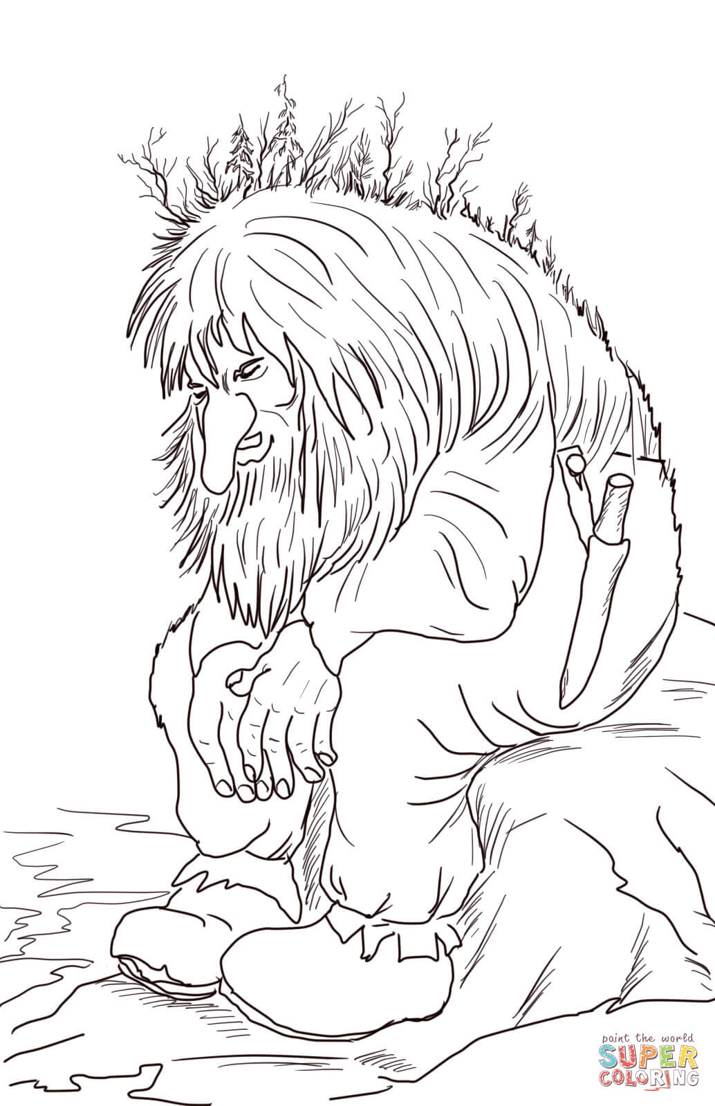 Norwegian troll coloring page free printable coloring pages