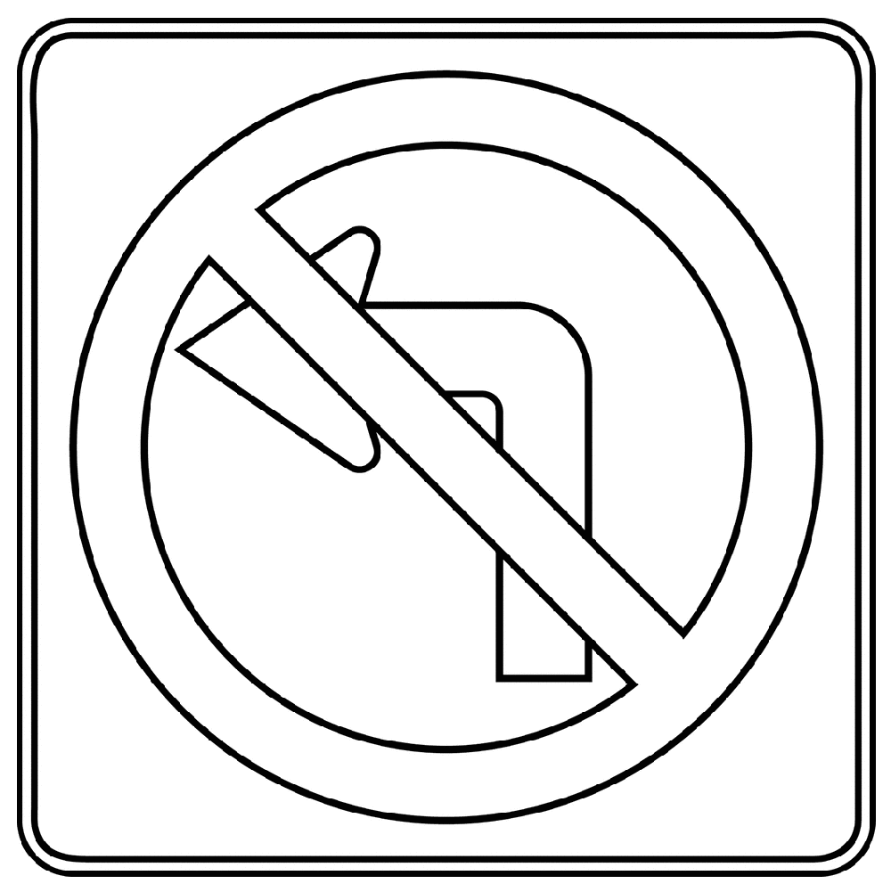 Do not enter traffic sign coloring page