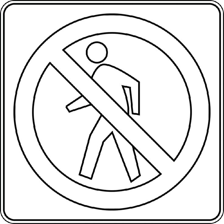 No pedestrians crossing coloring page giao thãng bián bão giao thãng bão