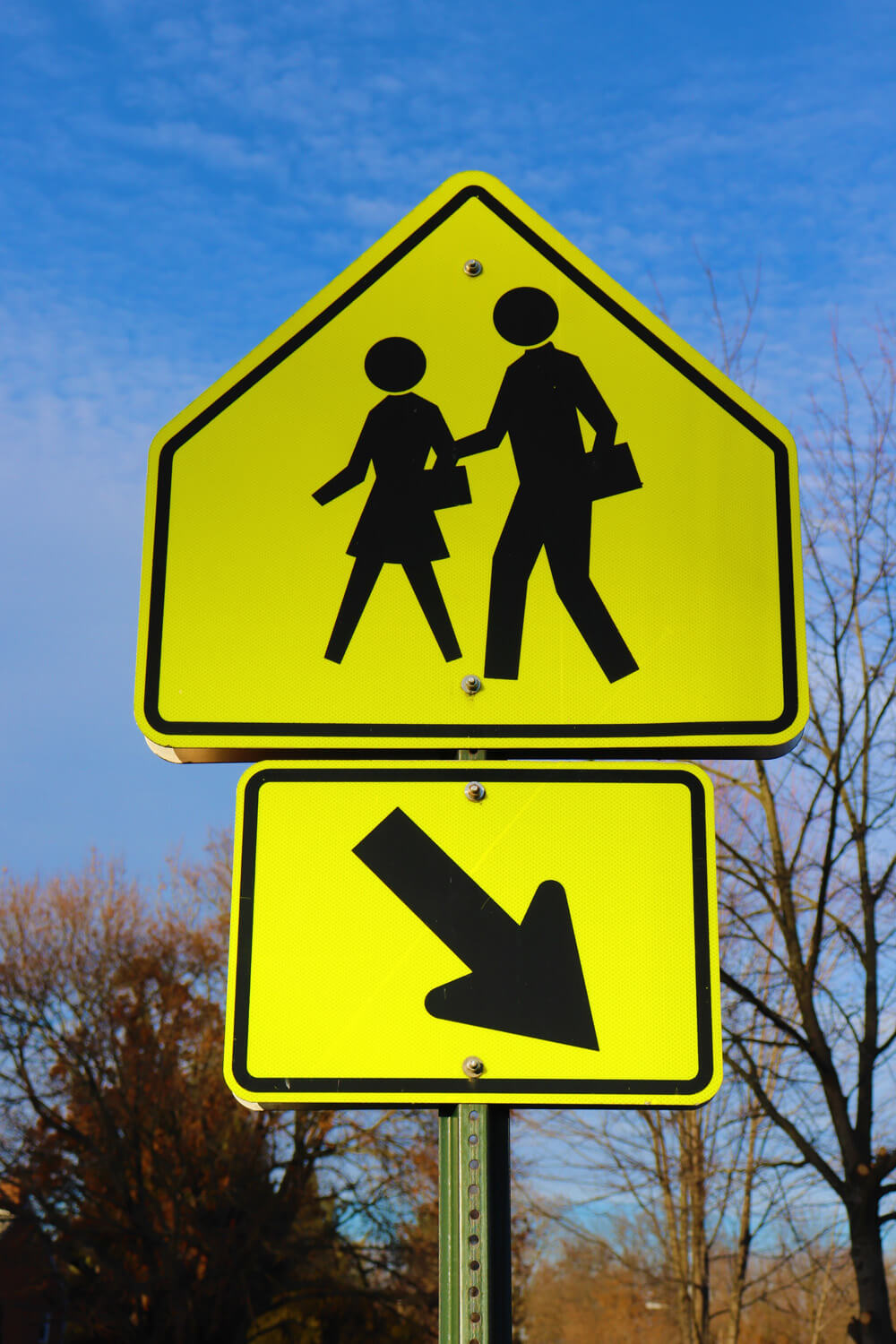 School crossing sign what does it mean