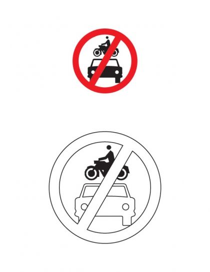 All motor vehicles prohibited traffic sign coloring page download free allâ traffic signs traffic coloring pages