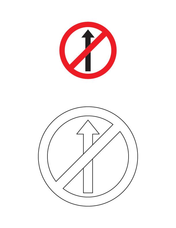 No entry traffic sign coloring page traffic signs coloring pages for kids coloring pages