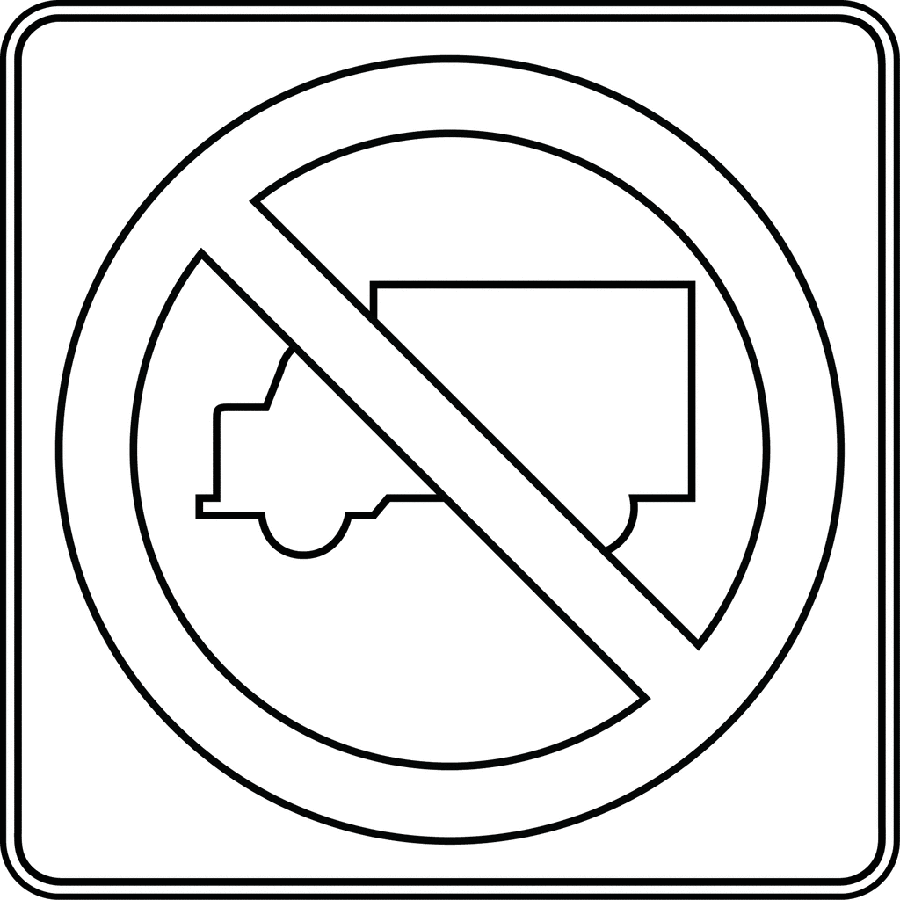 No pedestrians crossing coloring page