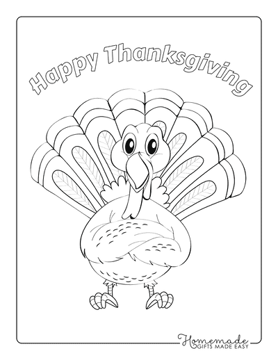 Free printable turkey coloring pages for kids