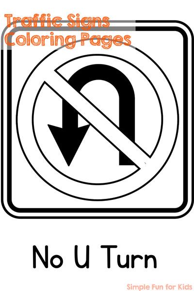 Traffic signs coloring pages