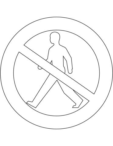 No pedestrians sign in sweden coloring page free printable coloring pages