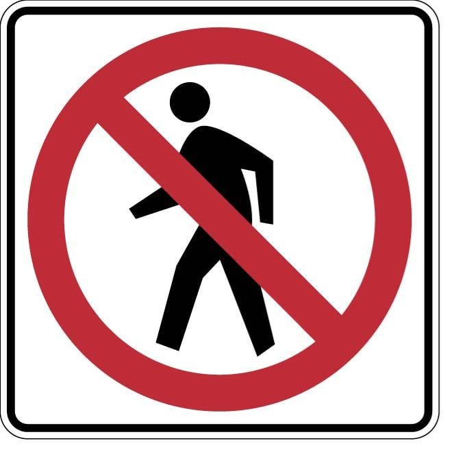 No pedestrian crossing royalty free stock svg vector and clip art