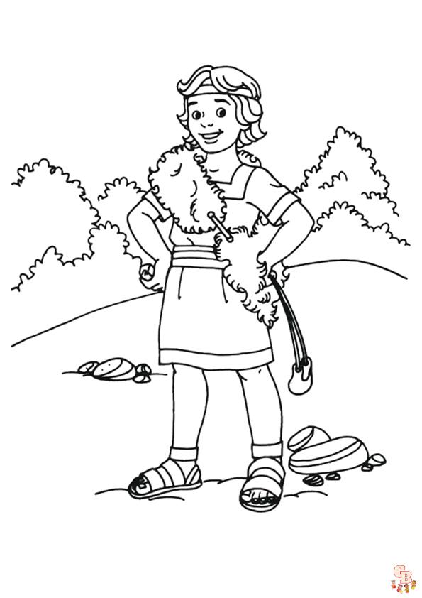 Printable david and goliath coloring pages free for all age