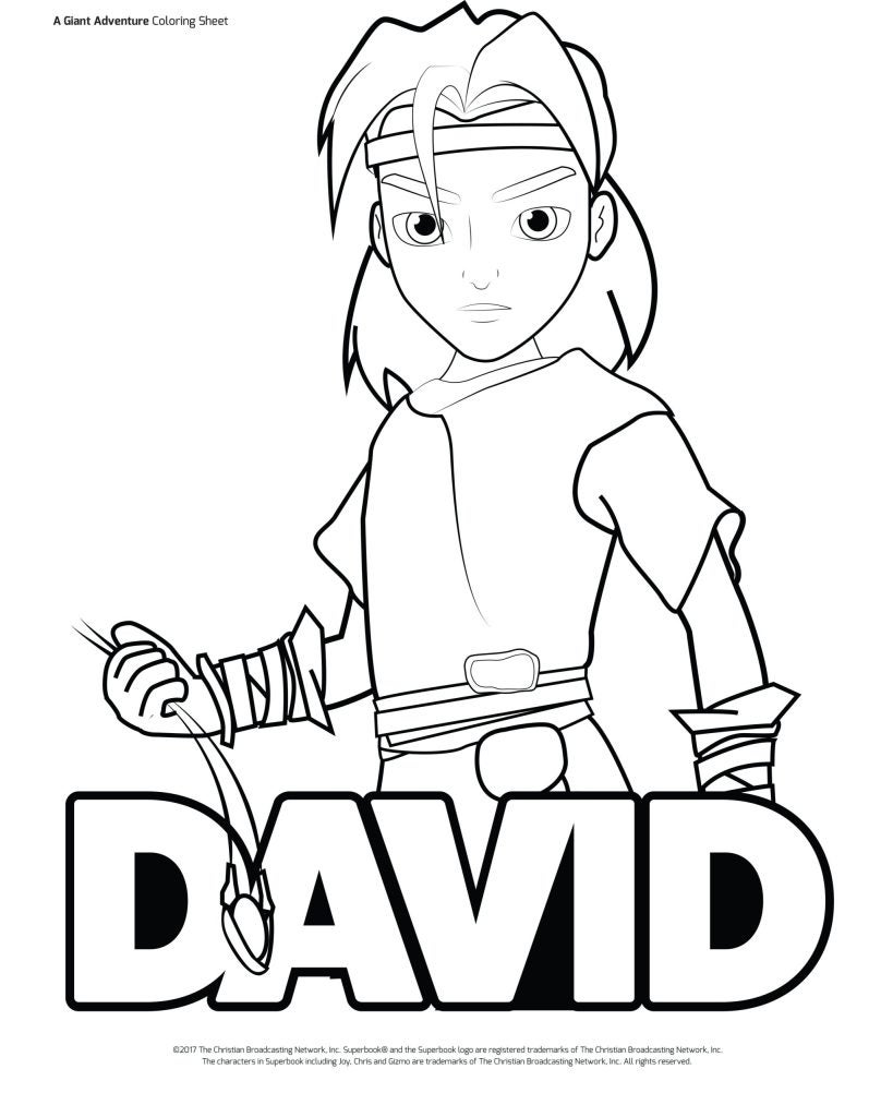 David goliath coloring sheet â superbook academy