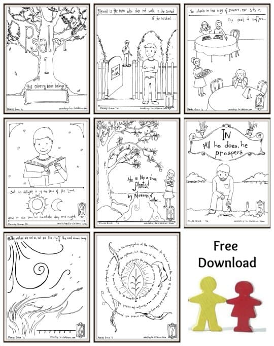 Psalm one coloring pages