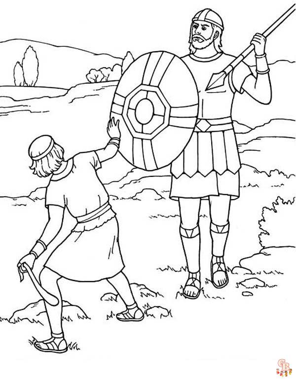 Printable david and goliath coloring pages free for all age