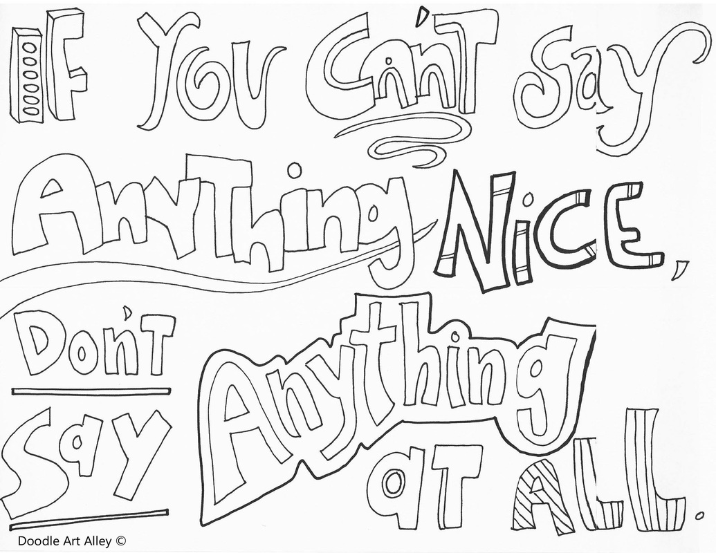 No bullying coloring pages