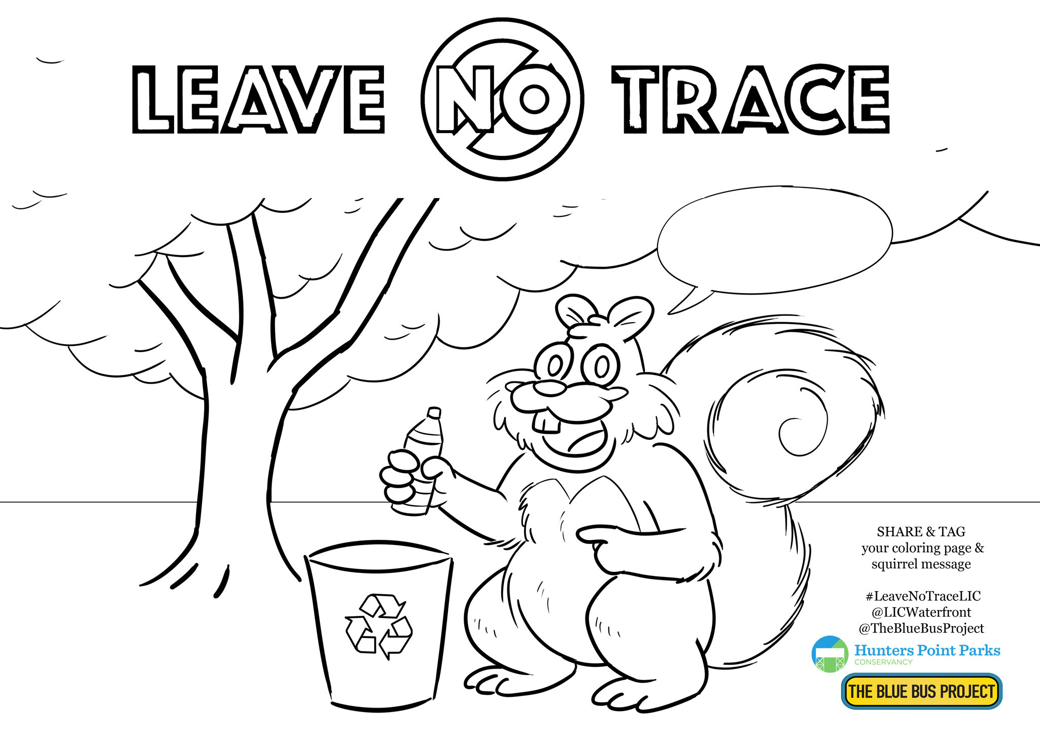 Leave no trace coloring pages â hunters point parks conservancy