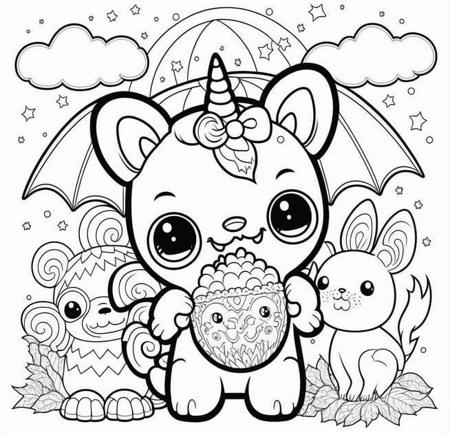 Midjourney prompts for coloring book pages