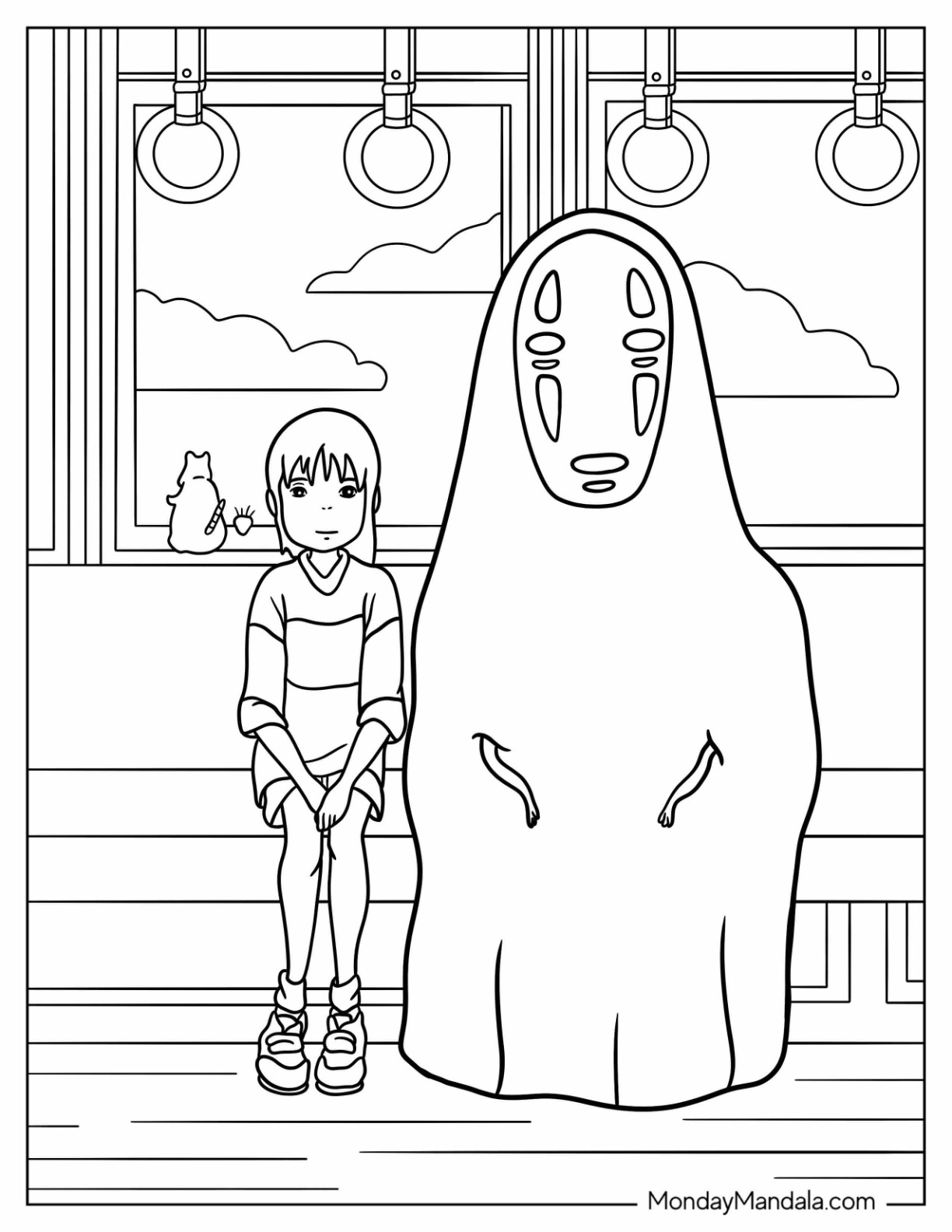 Studio ghibli coloring pages free pdf printables