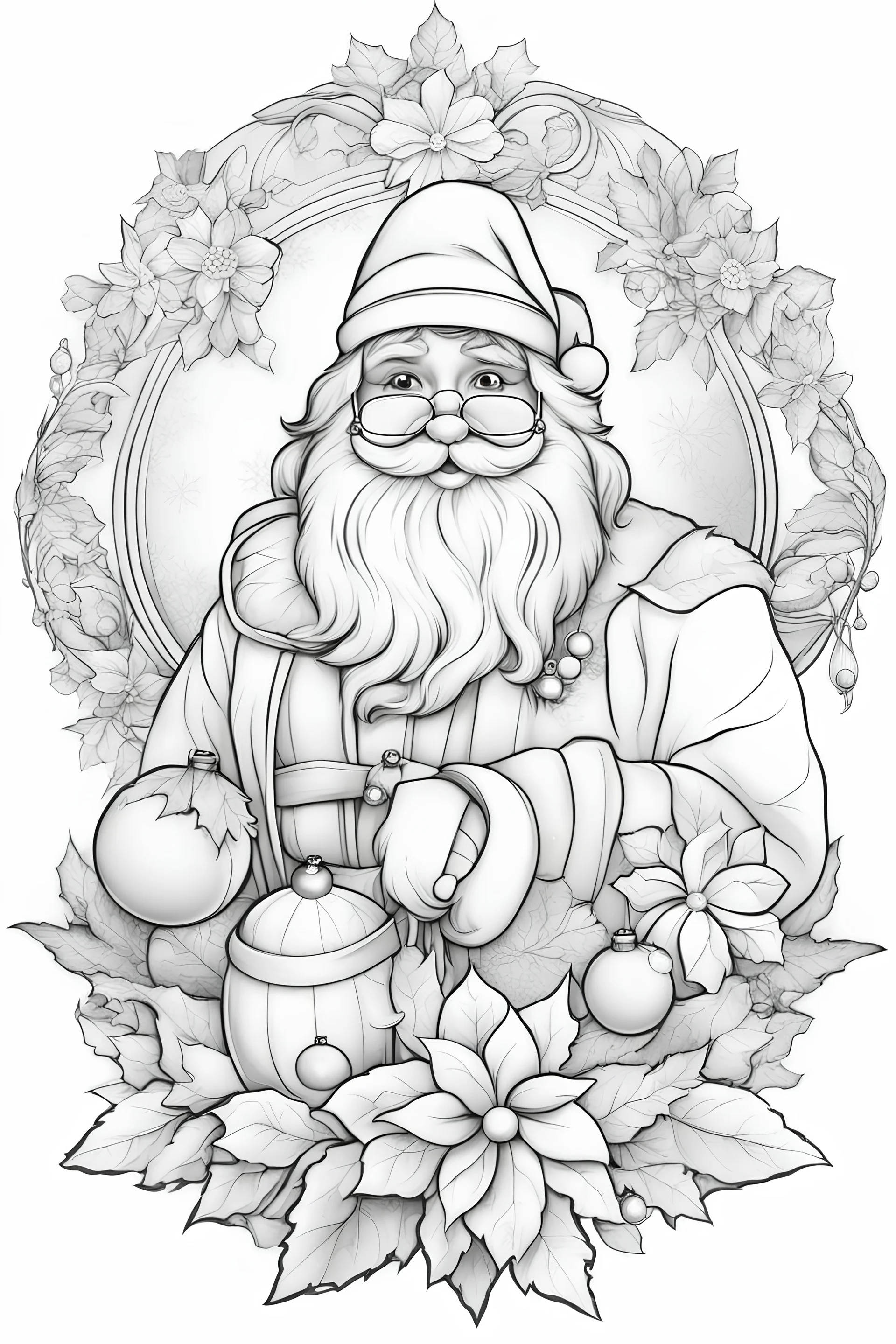 Outline art for cute christmas coloring pages with gallery