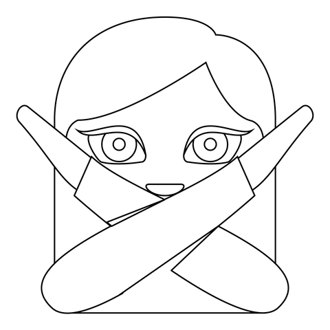 Person gesturing no coloring page free printable coloring pages