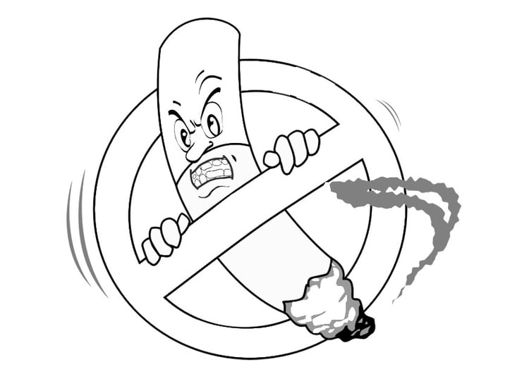 Coloring page no smoking