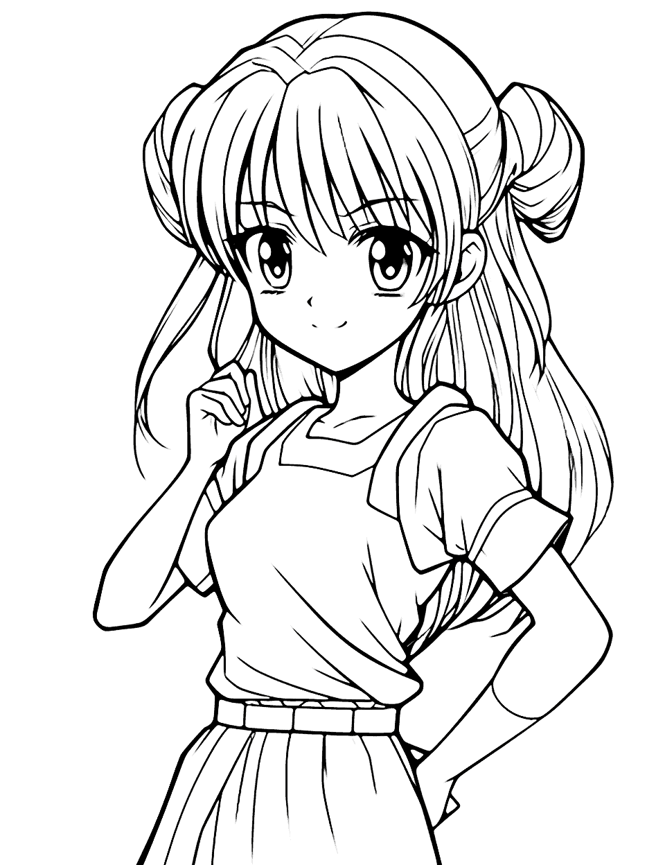 Anime coloring pages free printable sheets