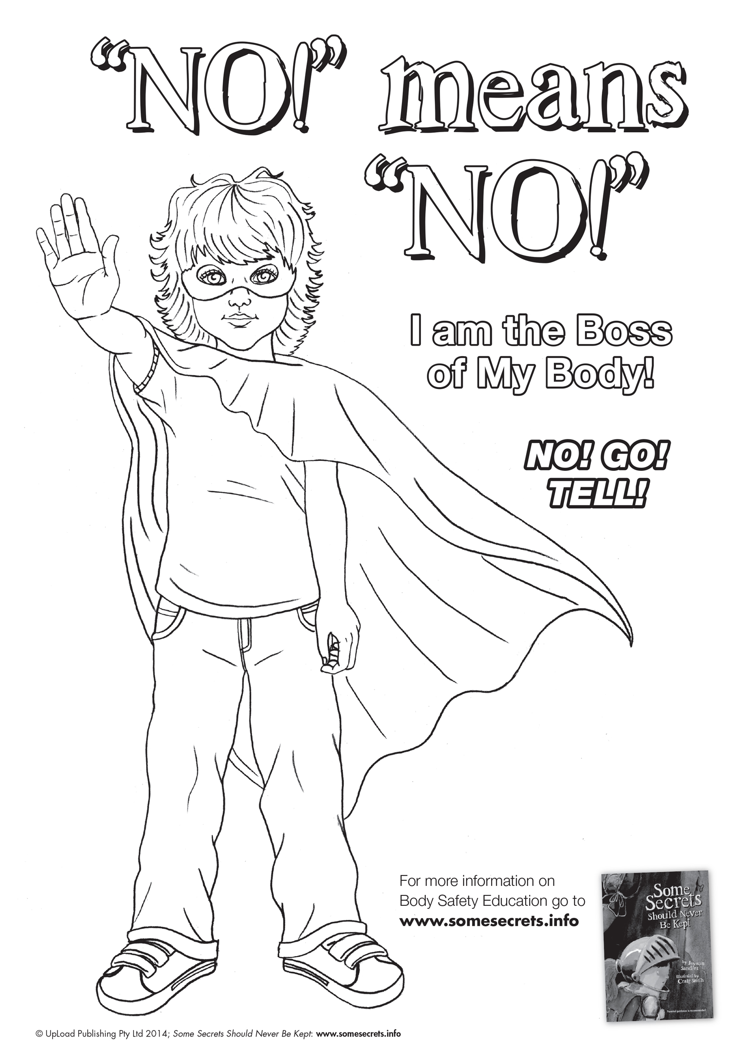 No means no colouring sheet â educateempower publishing