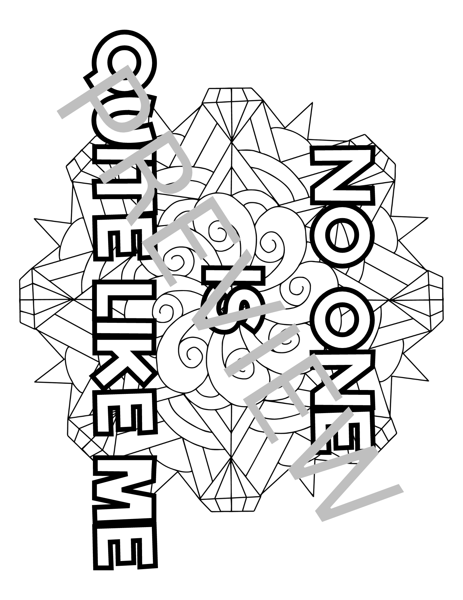 Positive affirmations for kids mandala coloring pages