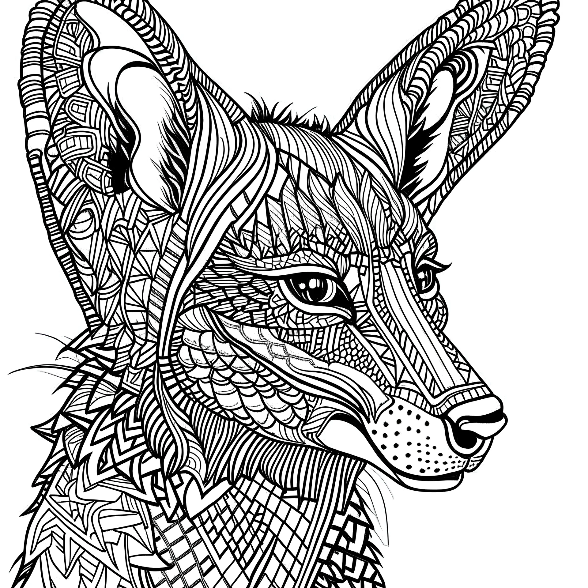 Coloring pages patterned animals create simple s gallery