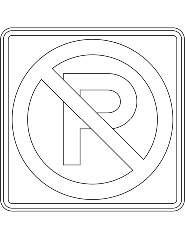 No parking sign in the usa coloring page free printable coloring pages
