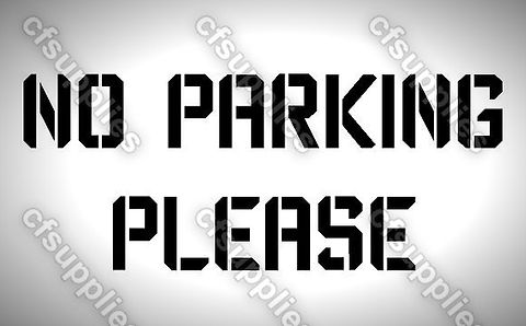 No parking mylar stencil micron in aa sizes cfsupplies