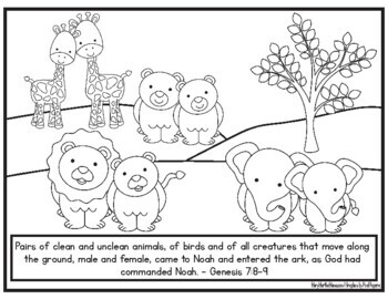 Noahs ark coloring pages by mary martha mama tpt