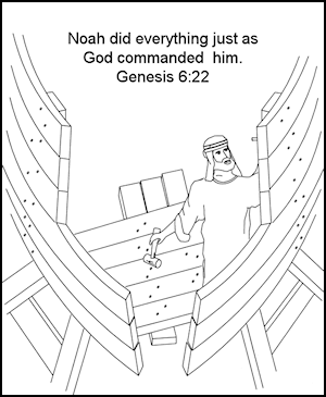 Bible coloring page for sunday school