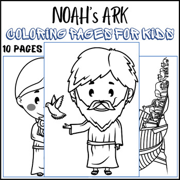 Noahs ark coloring pages for kids morning work by mind games studio