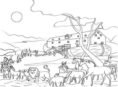 Animals loading noahs ark coloring page from misc artists category select from â noahs ark coloring page animal coloring pages online coloring pages