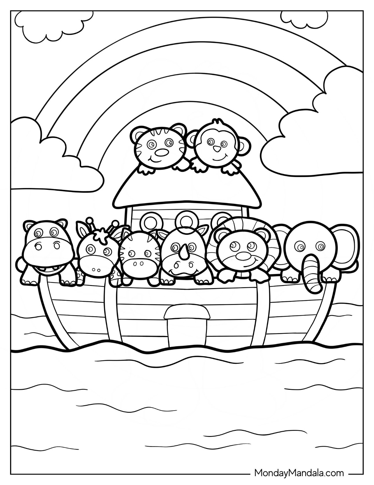 Noahs ark coloring pages free pdf printables